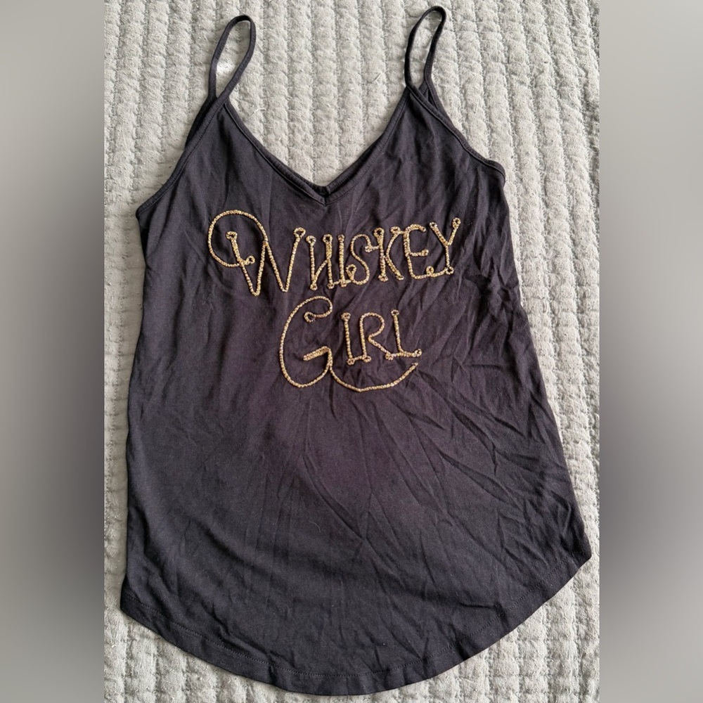 Shyanne Whiskey Girl Embellished Tank Top XS